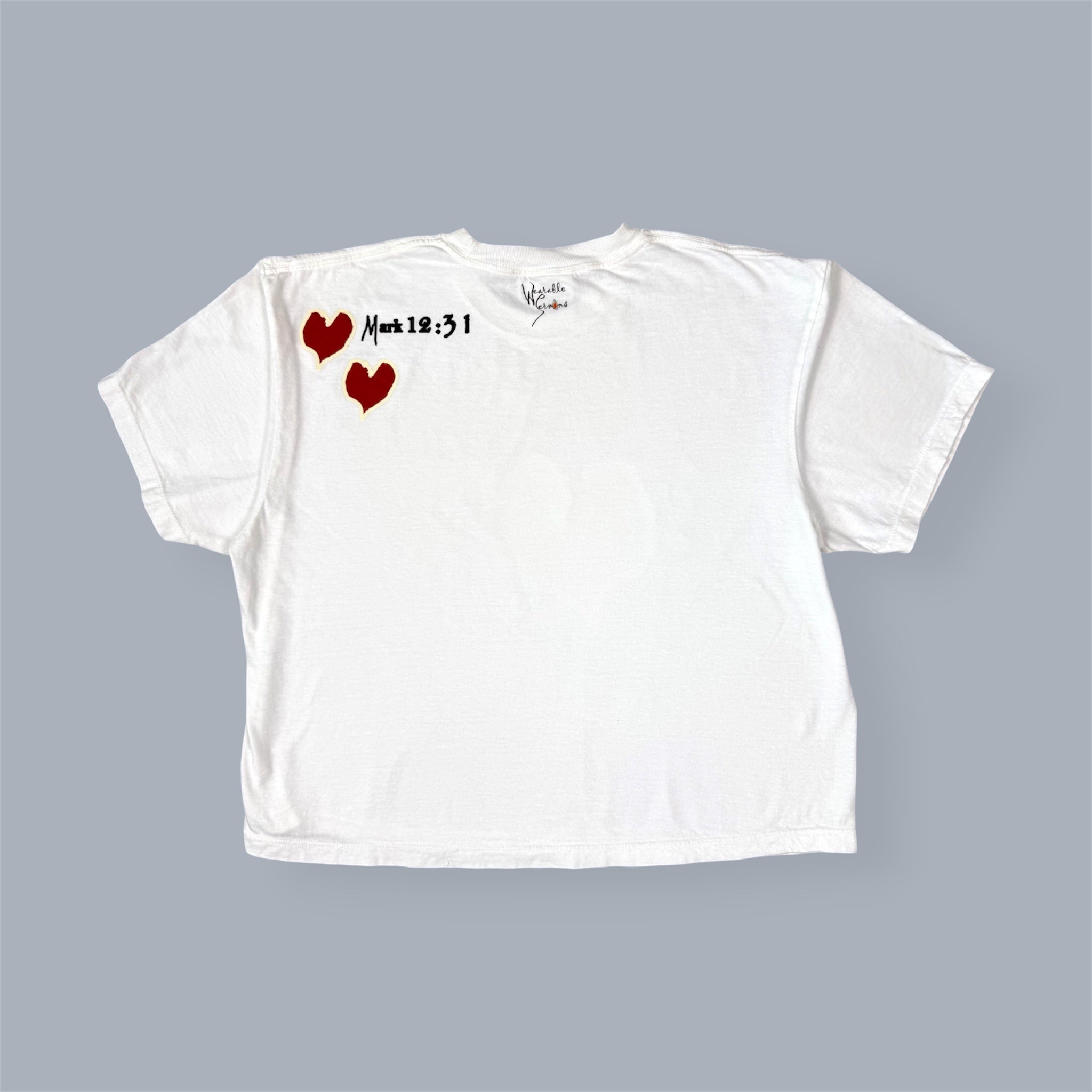 Mark 12:31 "I Love U & Me" Boxy Crop Tee