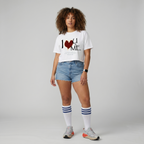 Mark 12:31 "I Love U & Me" Boxy Crop Tee